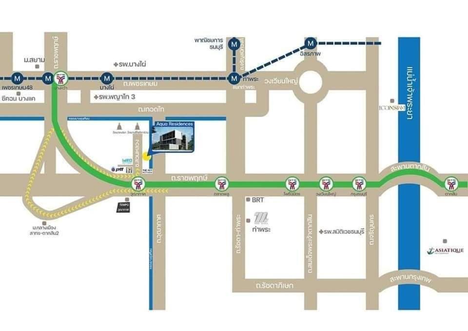 Aqua Residences อควา เรสซิเดนซ์ ห้องพักใหม่ให้เช่า ติดรถไฟฟ้าสถานีวุฒากาศ Bangkok Exterior foto